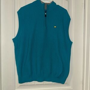 Men's Blue Zip-Up Sweater Vest